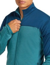 Icebreaker Fleece Jacket Descender Merino Blend 300 RealFleece (Merino wool, breathable) blue/teal men's